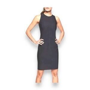 Athleta Women’s Stellar En Route Dress Sleeveless Bodycon Travel LBD Black XS